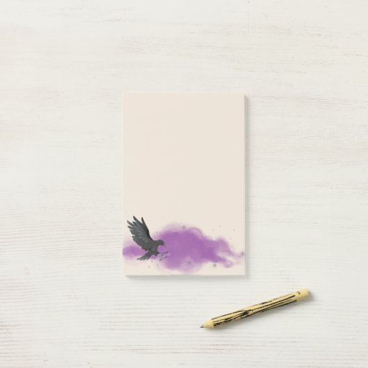 Flying Raven Post-it® Notes (Op bureau)