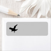 Flying Raven Silhouette Return-adreslabel Etiket (Insitu)