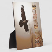 Flying Raven & Totem-Pole Fantasy Art Fotoplaat (Zijkant)