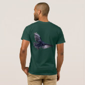 Flying Raven Wildlife Art Mode T-shirt (Achterkant volledig)