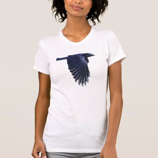 Flying Raven Wildlife Art Shirt (Voorkant)