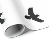 Flying Ravens Bird Print Cadeaupapier (Rol Hoek)