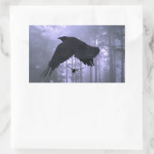 Flying Ravens, Forest & Eerie Eyes Rechthoekige Sticker (Tas)