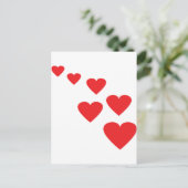 Flying Red Hearts-icoon Briefkaart (Staand voorkant)