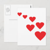 Flying Red Hearts-icoon Briefkaart (Voorkant / Achterkant)