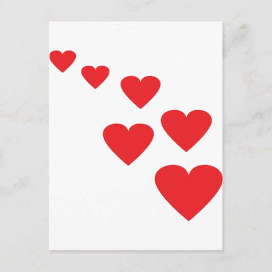 Flying Red Hearts-icoon Briefkaart (Voorkant)
