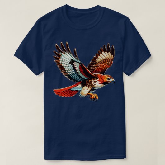 Flying Red Tailed Hawk T-shirt (Design voorkant)