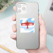 Flying Red Uproar Custom-Cut Vinyl Sticker (Telefoon)