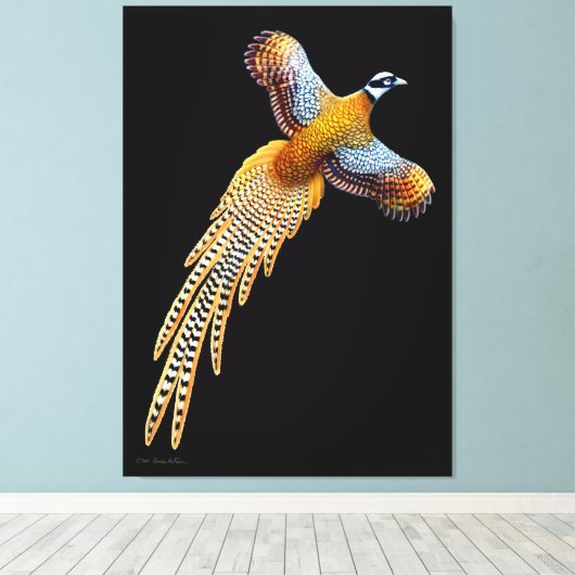 Flying Reeves fazant verpakt canvas (Insitu (Houten vloer))