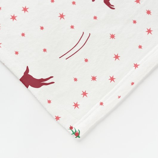 Flying Reindeer Fleece Blanket (Hoek)