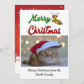 Flying Reindeer-fotoscript voor kerst Feestdagenkaart (Voorkant / Achterkant)