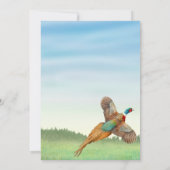 Flying Ringnek Pheasant Invitation Kaart (Achterkant)