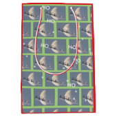 Flying Santa Christmas Gift Bag Medium Cadeauzakje (Voorkant)