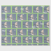 Flying Santa Christmas Wrapping Paper Cadeaupapier (Vlak)