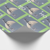 Flying Santa Christmas Wrapping Paper Cadeaupapier (Hoek)