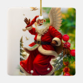 Flying Santa Claus Ornament (Achterkant)