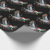 Flying Santa Duck Kerstverlichting Jachtseizoen Cadeaupapier (Hoek)