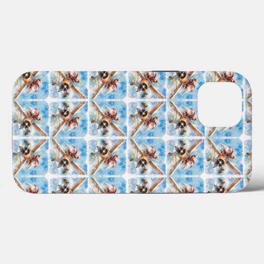Flying Santa iPhone Case (Achterkant (horizontaal))