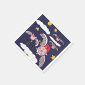 Flying Santa Pig Servet (Hoek)