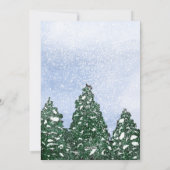 Flying Santa Snowy Winter Trees Painted Kerstmis Feestdagenkaart (Achterkant)