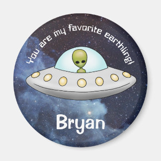 Flying Saucer Alien UFO Space Galaxy Magneet