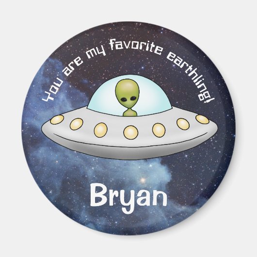 Flying Saucer Alien UFO Space Galaxy Magneet (Voorkant)