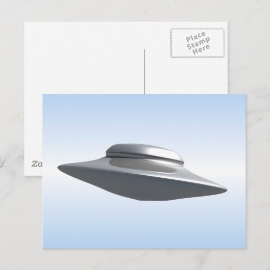 Flying Saucer Briefkaart (Voorkant / Achterkant)