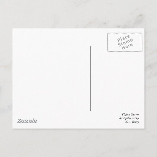Flying Saucer Briefkaart (Achterkant)