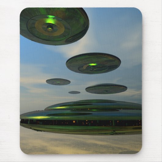 Flying Saucer Fleet Mousepad Muismat (Voorkant)