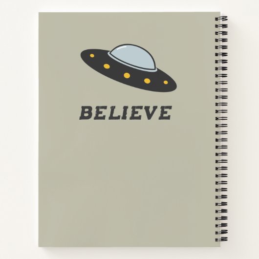 Flying Saucer & Green Alien Notitieboek (Achterkant)