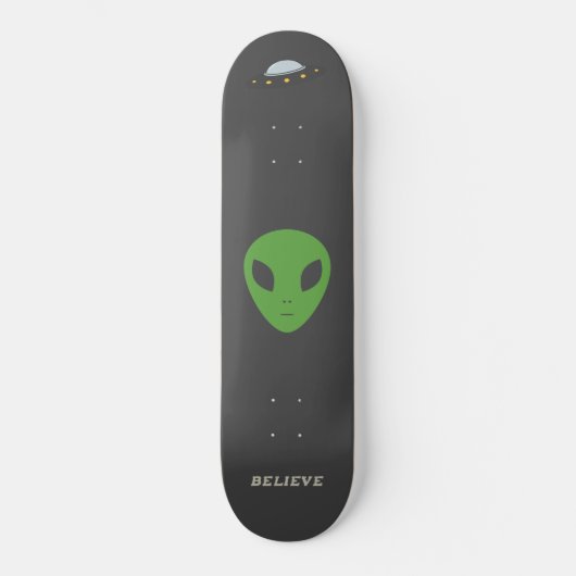 Flying Saucer & Green Alien Skateboard (Voorkant)