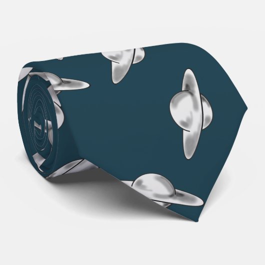 FLYING SAUCER RETRO ART DECO door Jetpackcorps Stropdas (Opgerold)