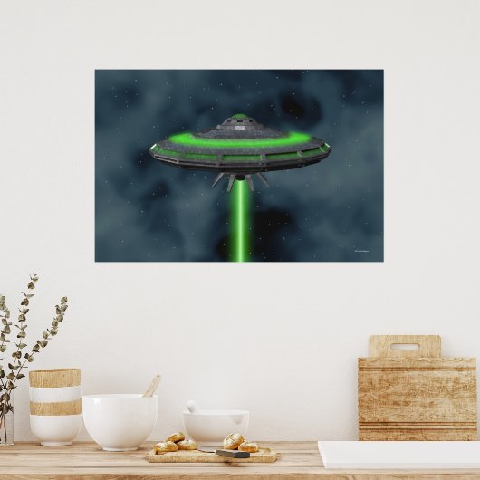Flying Saucer - Sci-Fi Poster (Keuken)
