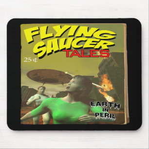 Flying Saucer Tales Fake Pulp Hoesje Mousepad Muismat