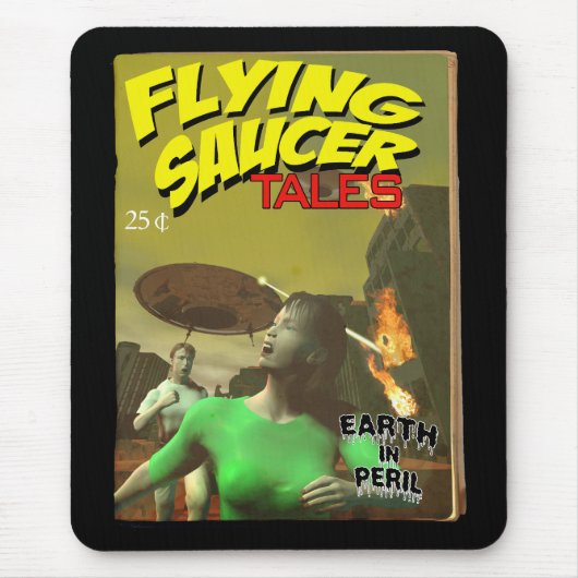 Flying Saucer Tales Fake Pulp Hoesje Mousepad Muismat (Voorkant)