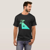 Flying Saucer UFO Astronauts are Aliens T-shirt (Voorkant volledig)