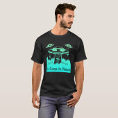 Flying Saucer UFO Astronauts zijn Aliens T-shirt (Voorkant volledig)