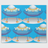 Flying Saucer UFO Cadeaupapier (Vlak)