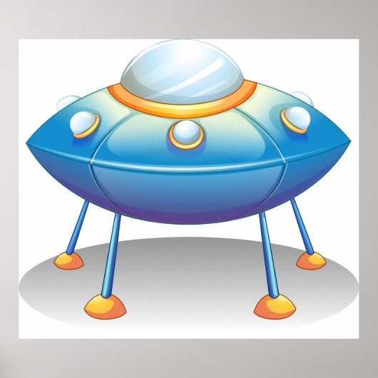 Flying Saucer UFO Poster (Voorkant)
