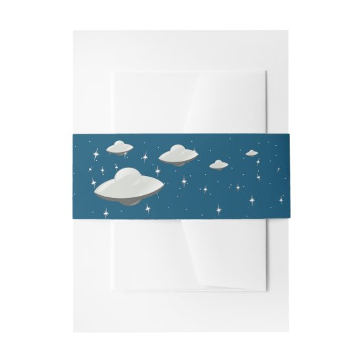 Flying Saucer Uitnodigingen Wikkel (Voorkant Voorbeeld)