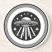 Flying Saucer Zandsteen Onderzetter (Voorkant)