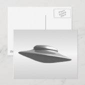 Flying Saucer - zwart-wit Briefkaart (Voorkant / Achterkant)