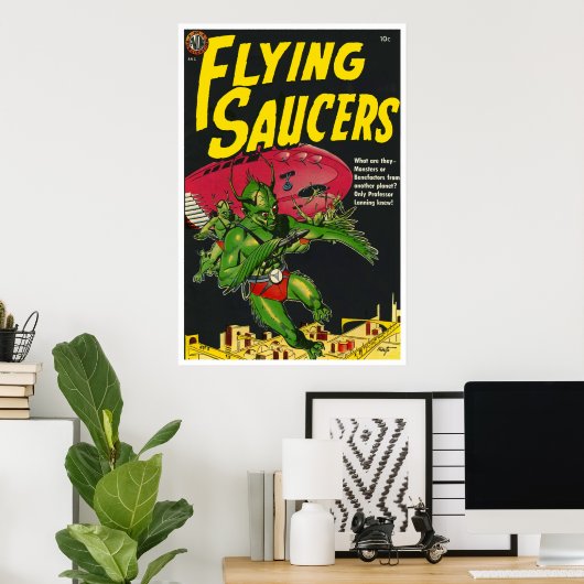 Flying Saucers #1 (1950) Poster (Thuiskantoor)