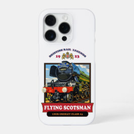 Flying Scotsman 4472 Steam Locomotive Retro Poster iPhone 16 Pro Hoesje