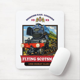 Flying Scotsman 4472 Steam Locomotive Retro Poster Muismat