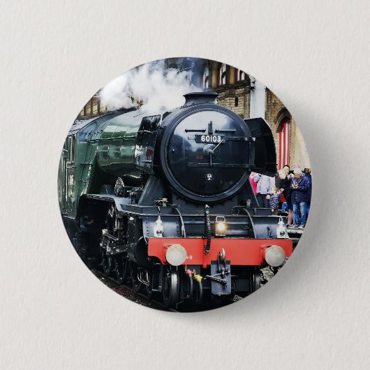 Flying Scotsman Badge Ronde Button 5,7 Cm (Voorkant)