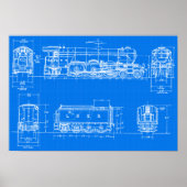 Flying Scotsman Blue Print (Voorkant)
