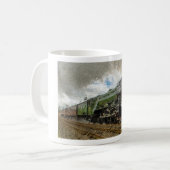 Flying Scotsman oil Paintedl illustration Koffiemok (Voorkant links)