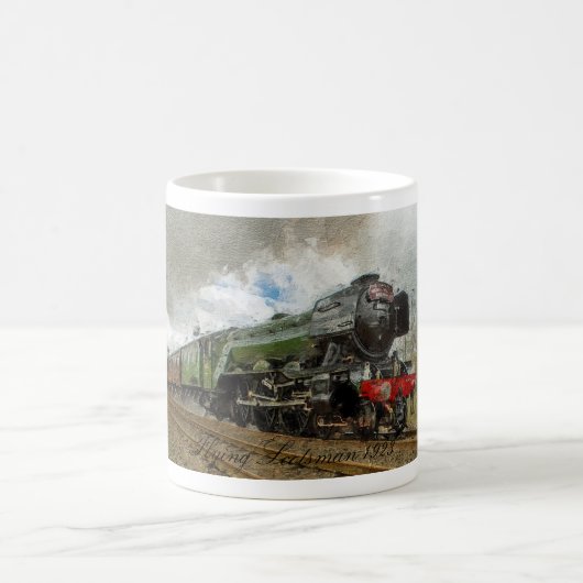 Flying Scotsman oil Paintedl illustration Koffiemok (Center)