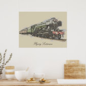 Flying Scotsman Pencil illustration Poster (Keuken)